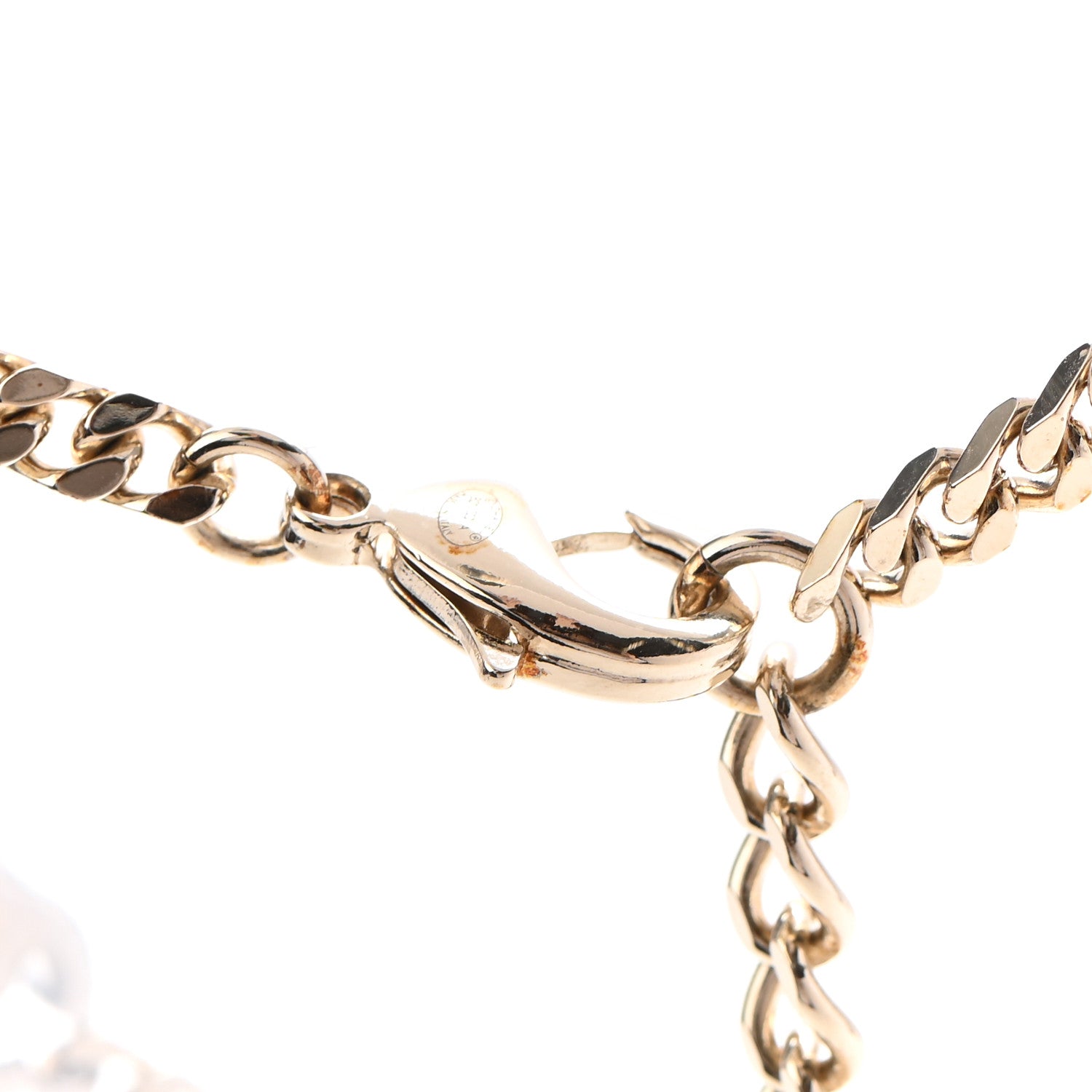 Chanel Crystal Chain CC Choker Gold Silver 4 of 6