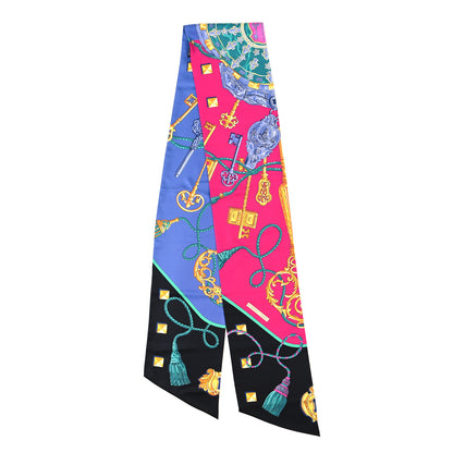 Hermes Silk Les Cles Maxi Twilly 2 of 5