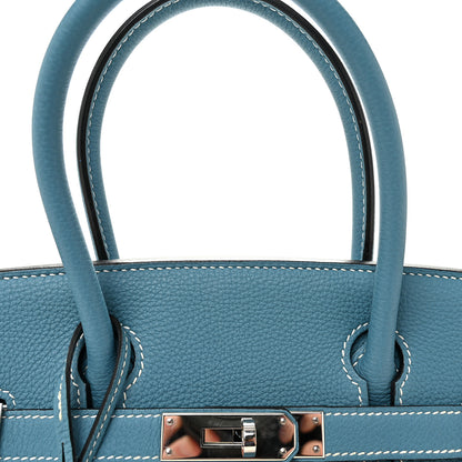 Hermes Togo Birkin 30 Blue Jean 7 of 9