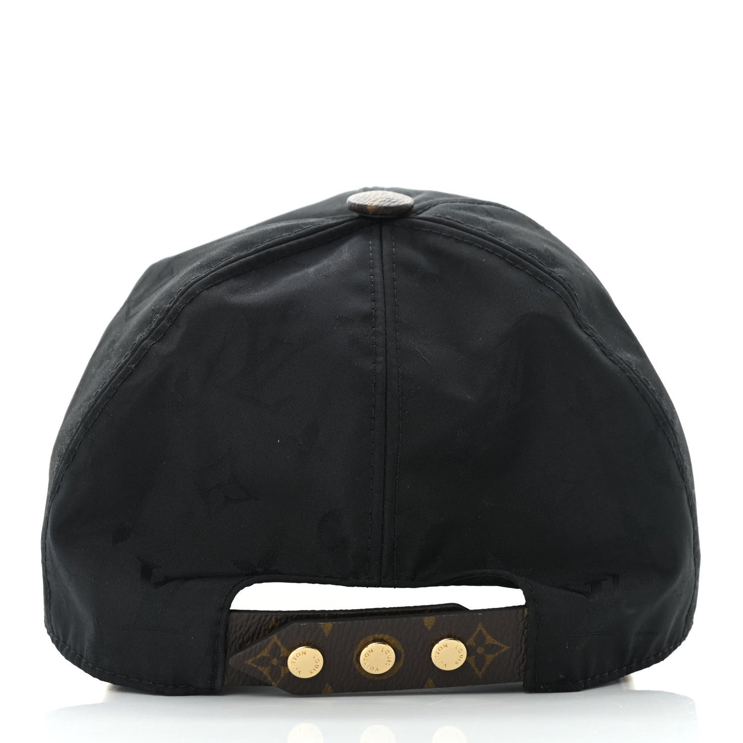 Polyester Silk Monogram LV Get Ready Cap M Black