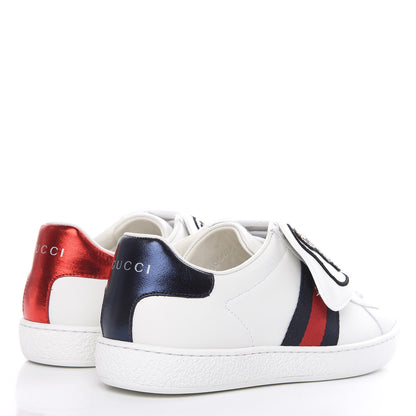 Gucci Calfskin Sequins Web Cat Womens Ace Sneakers 36 White 4 of 11