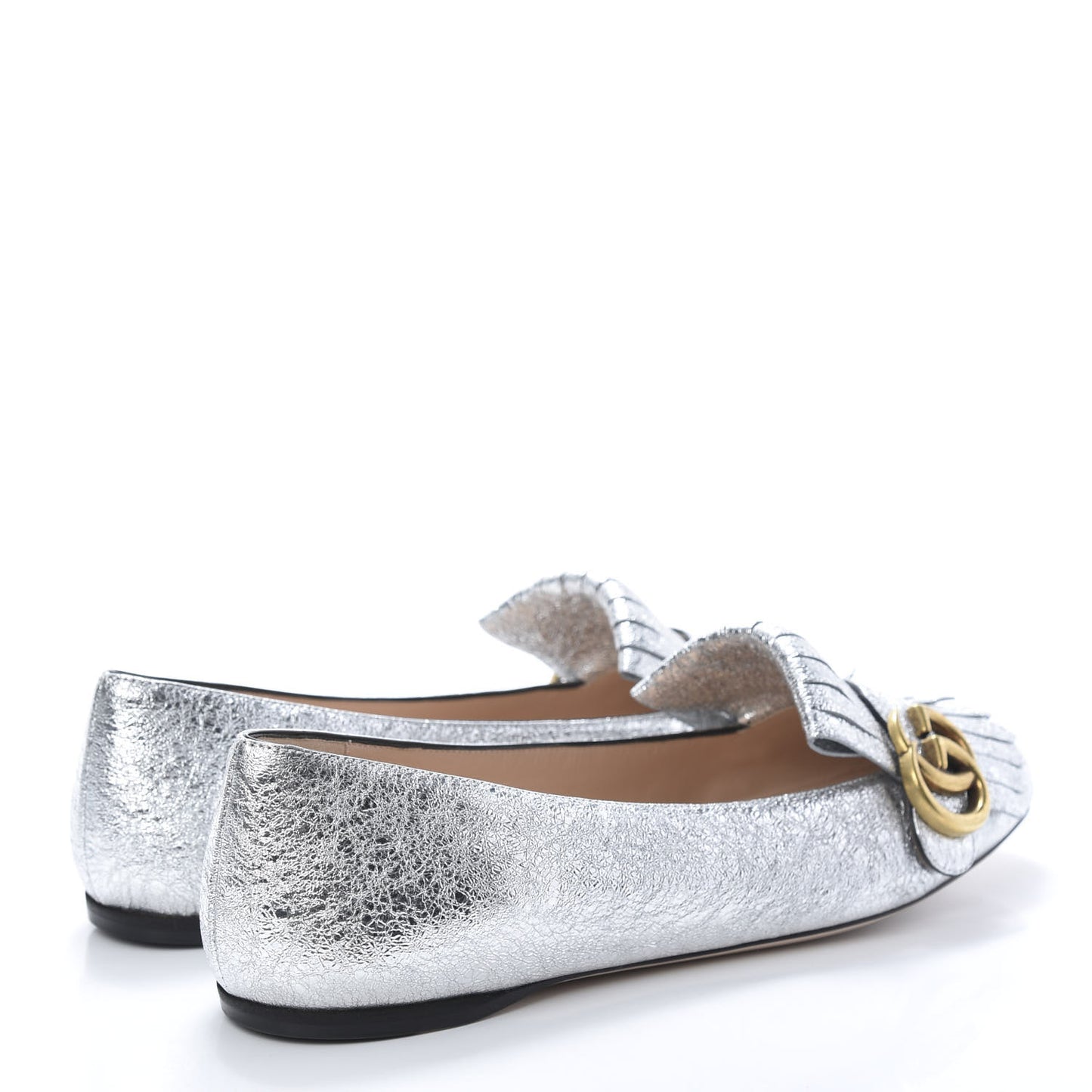 Galassia GG Marmont Fringe Flats 39 Argento
