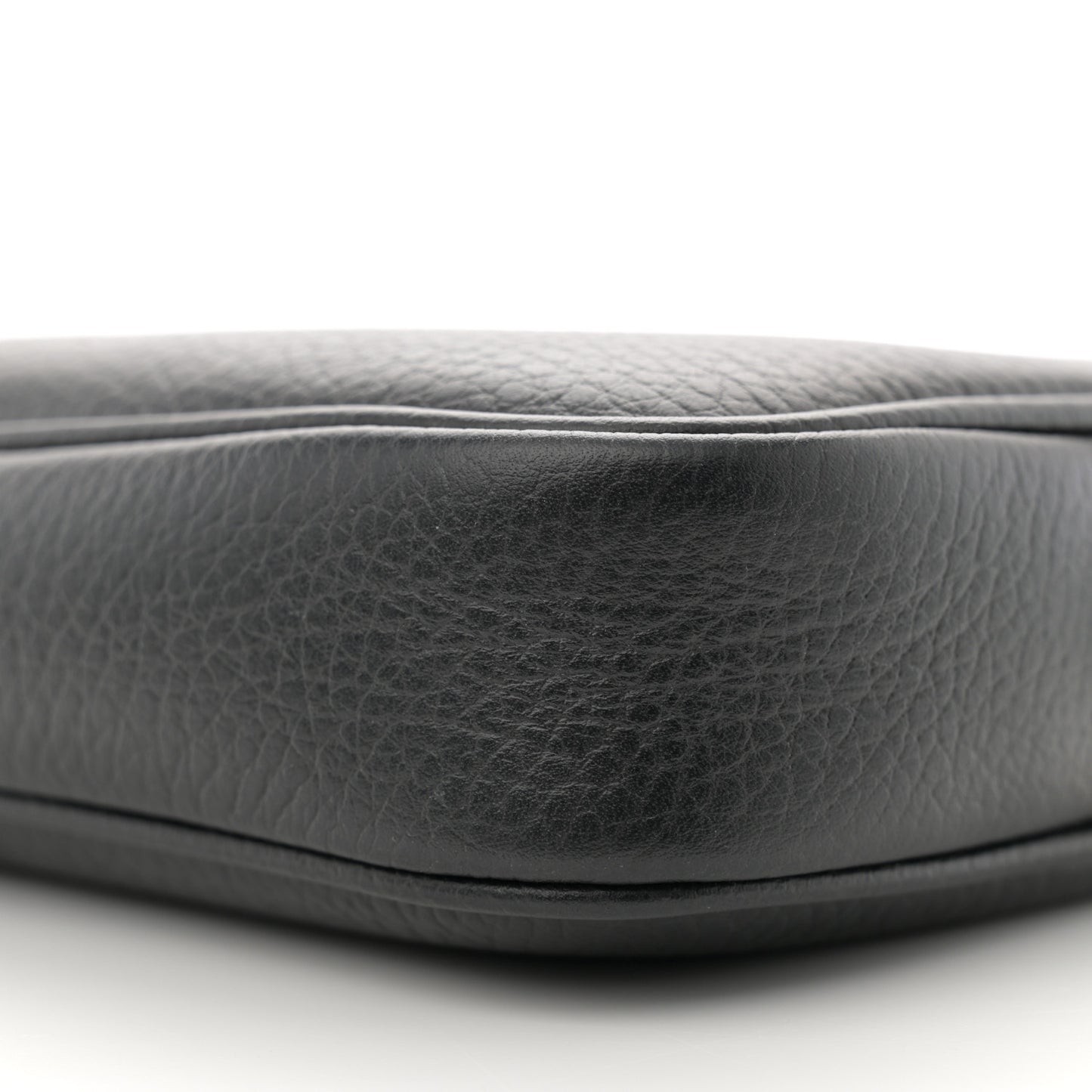 Dollar Calfskin Super Mini GG Marmont Chain Shoulder Bag Black