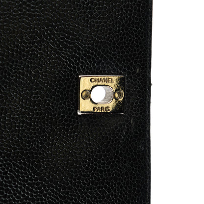 Chanel Caviar Quilted Jumbo Kelly Flap Black 6 of 9