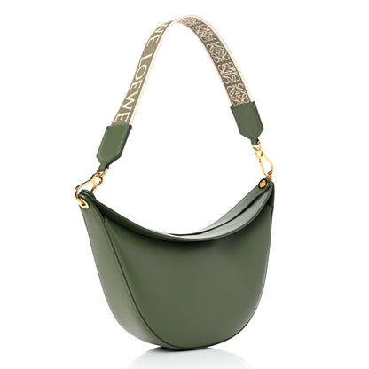 Loewe Satin Calfskin Jacquard Small Luna Bag Avocado Green 3 of 9