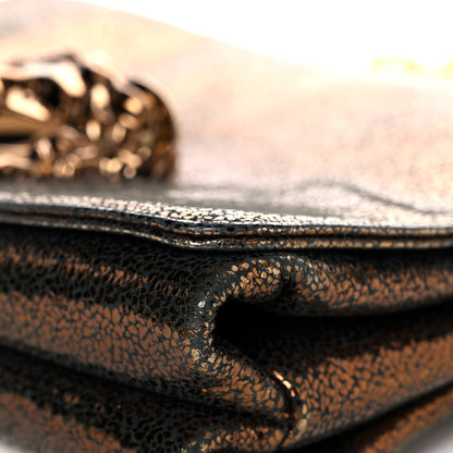 Versace Metallic Suede Palazzo Sultan Shoulder Bag Black Gold 10 of 17