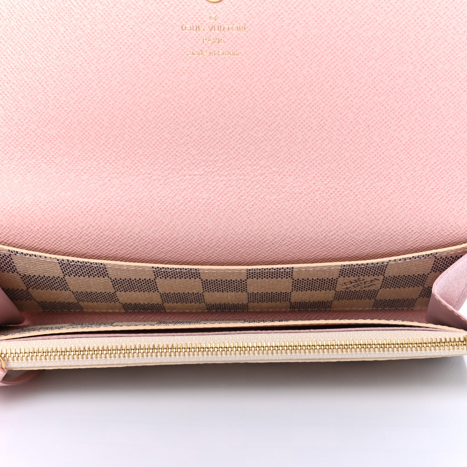 Louis Vuitton Damier Azur Emilie Wallet Rose Ballerine 5 of 6