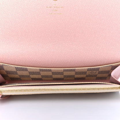 Louis Vuitton Damier Azur Emilie Wallet Rose Ballerine 5 of 6
