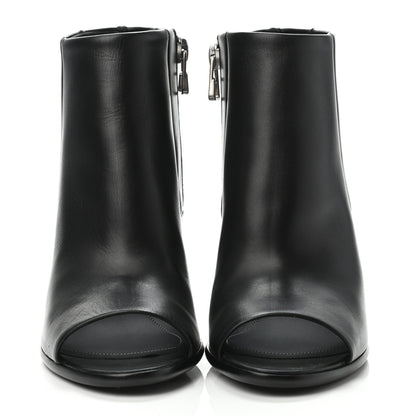 Balenciaga Calfskin Peep Toe Booties 37 Black 2 of 4