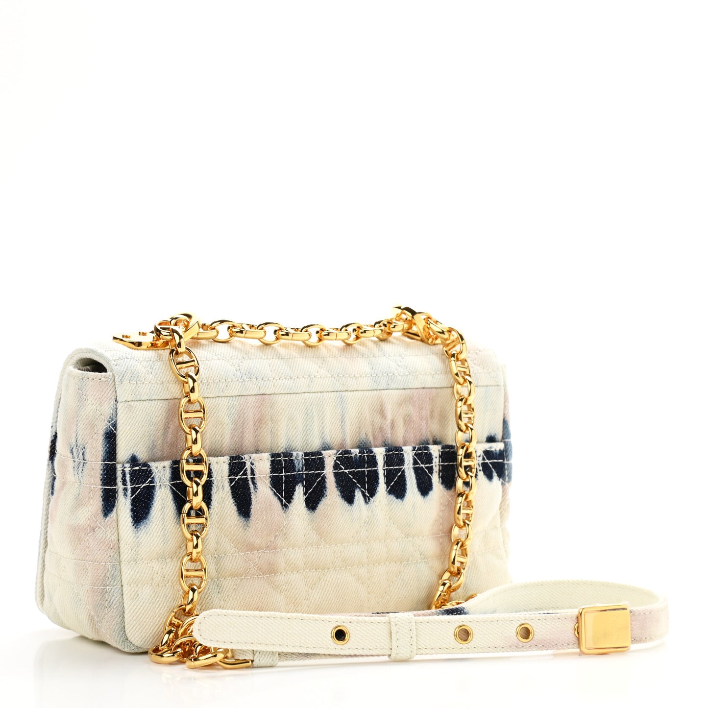 Denim Tie Dye Cannage Small Caro Bag Multicolor