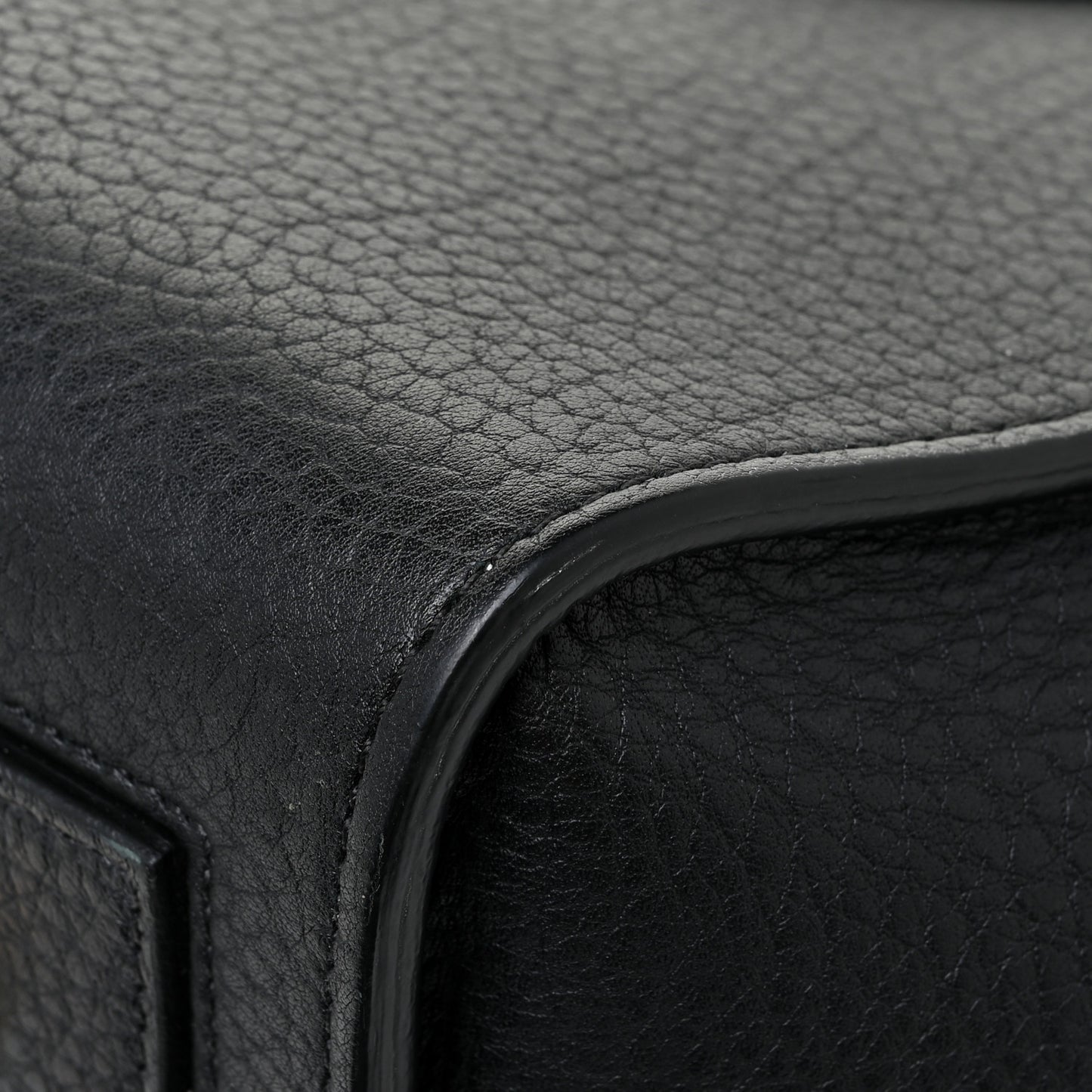 Crisped Calfskin Mini Tie Knot Tote Black