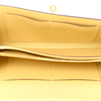 Hermes Epsom Verso Kelly Wallet To Go Nata Jaune Poussin 5 of 10
