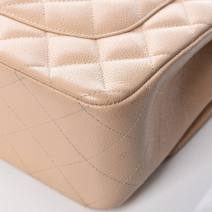 Chanel Caviar Quilted Jumbo Double Flap Beige Clair 16 of 18