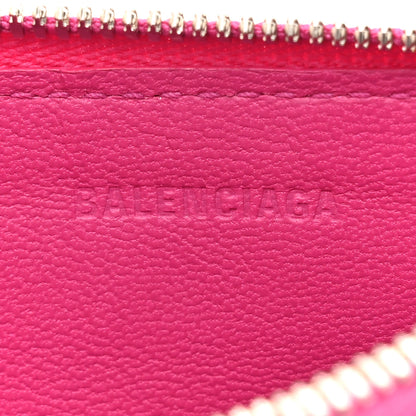 Balenciaga Grained Calfskin Large Cash Long Coin Card Holder Hot Pink 7 of 13