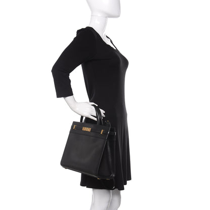 Saint Laurent Calfskin Small Manhattan Shopper Tote Black 3 of 12