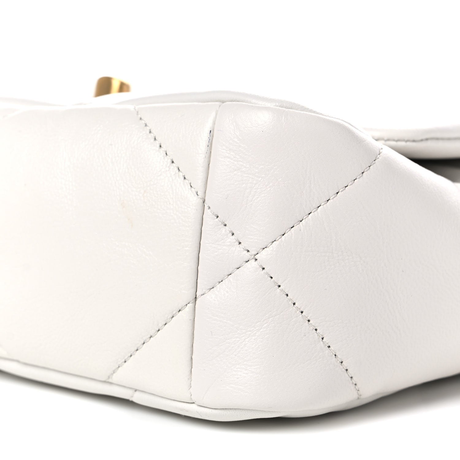 Chanel Lambskin Quilted Medium Chanel 19 Flap White 9 of 9