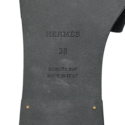 Hermes Denim Canvas Oran Sandals 38 Bleu Brut 8 of 9