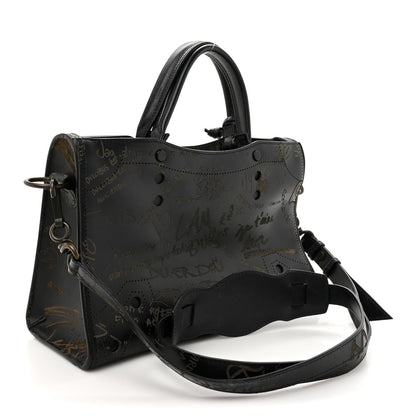 Balenciaga Calfskin Love Perforated Blackout Hardware S City Black 4 of 12
