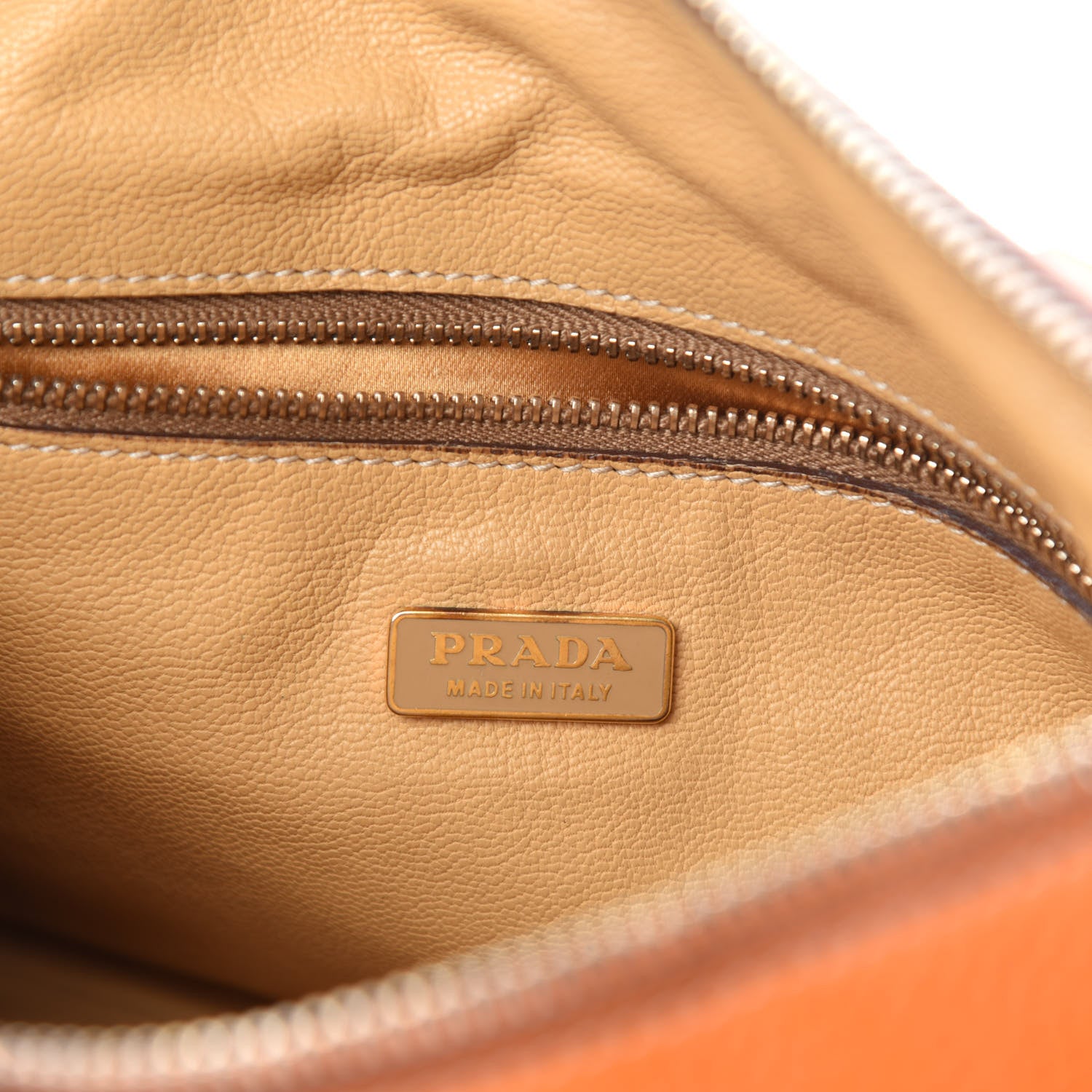 Prada Vitello Daino Shoulder Bag Papaya 19 of 21