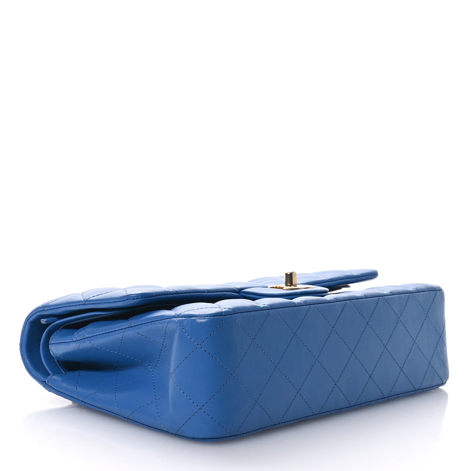 Chanel Lambskin Quilted Medium Double Flap Blue 4 of 11