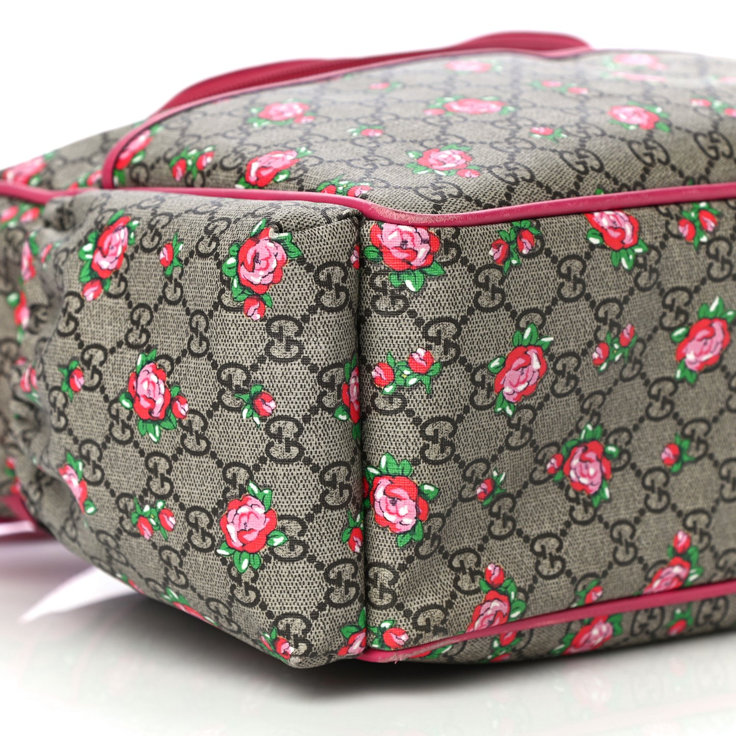 GG Supreme Monogram Rose Bud Diaper Bag Pink