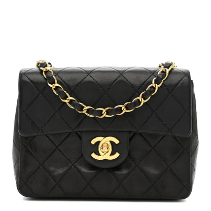 Chanel Lambskin Quilted Mini Square Flap Black 1 of 16