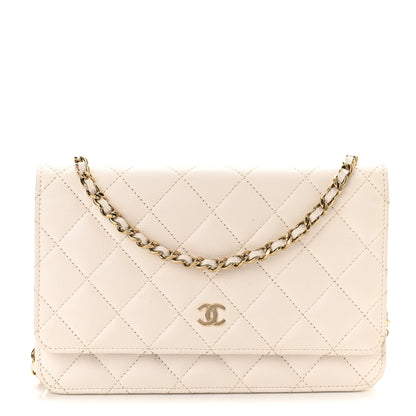 Chanel Caviar Quilted Wallet On Chain WOC White 1 of 11