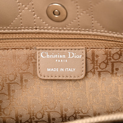 Christian Dior Lambskin Cannage Soft East West Tote Beige 6 of 12