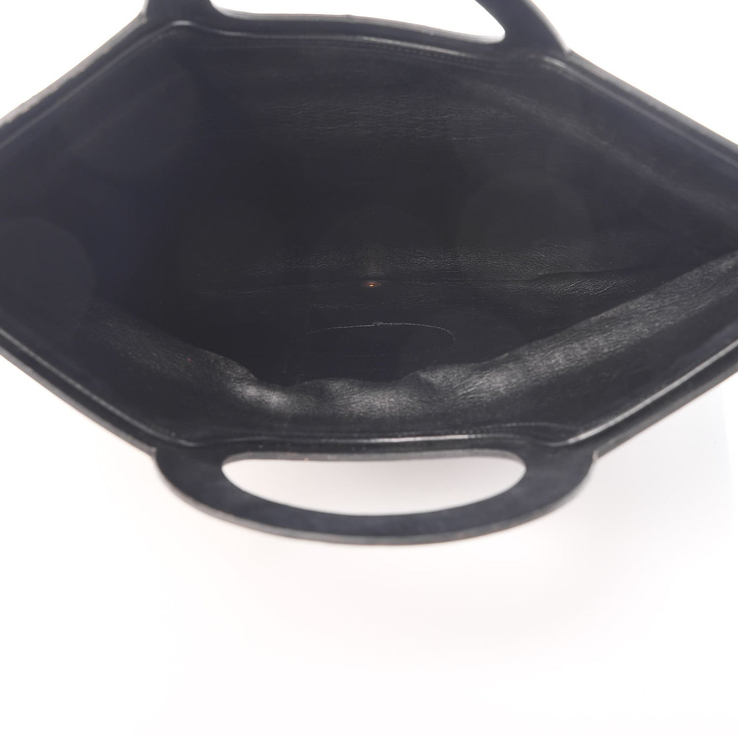 Monogram Fold Over Clutch Black
