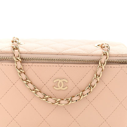 Chanel Caviar Quilted Small Vanity Case With Chain Light Pink 8 of 10