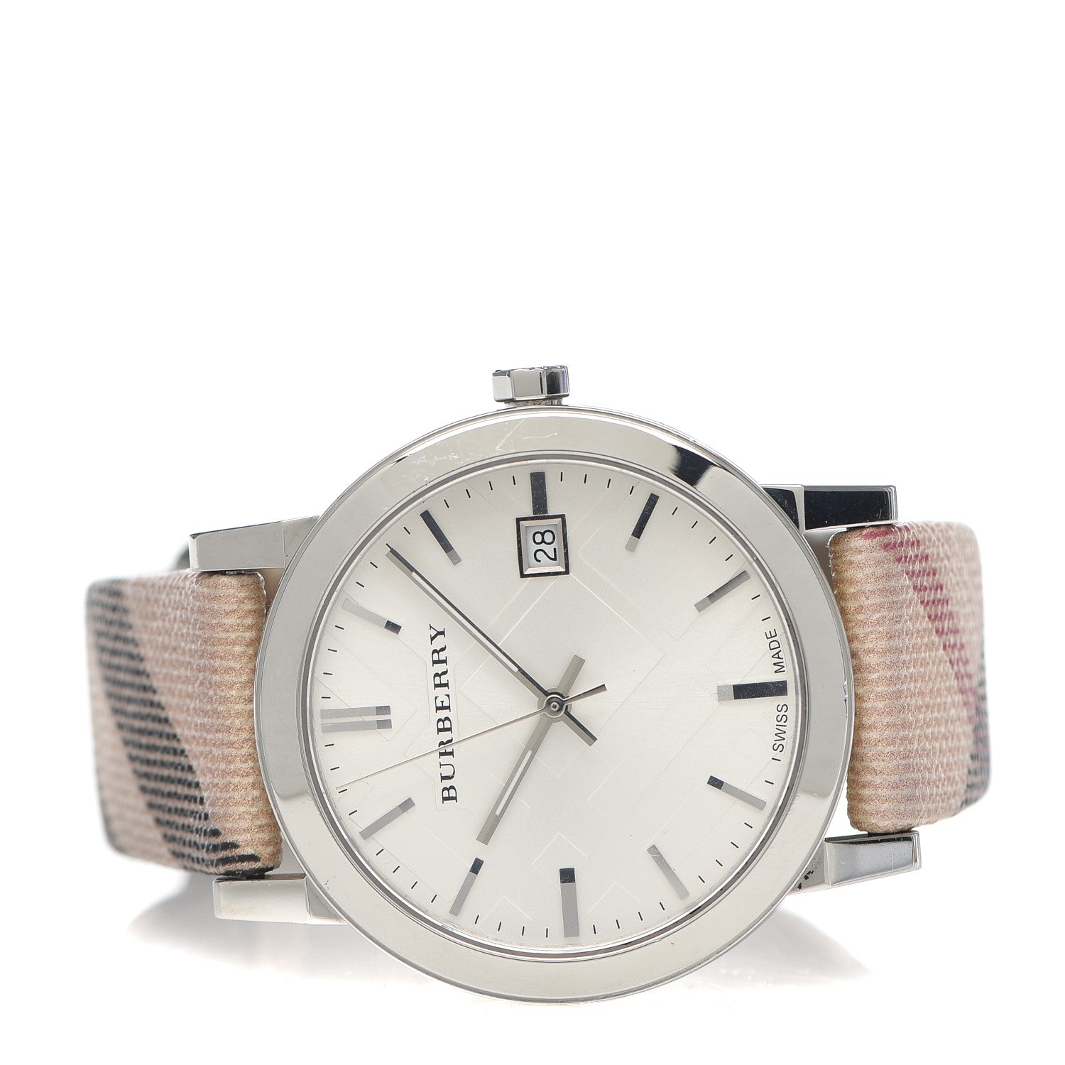 Burberry Stainless Steel Calfskin 38mm Heritage Nova Check Quartz Watch BU9022 3 of 7