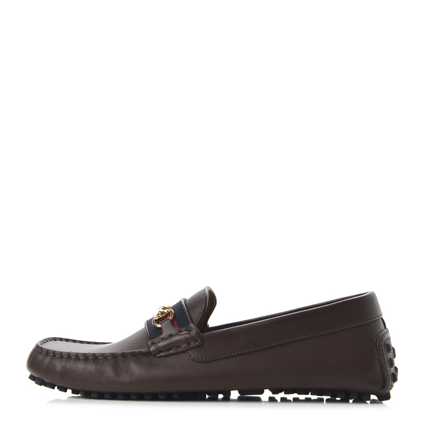 Soft Clove Calfskin Web Mens Horsebit Driver Loafers 8.5 Cocoa