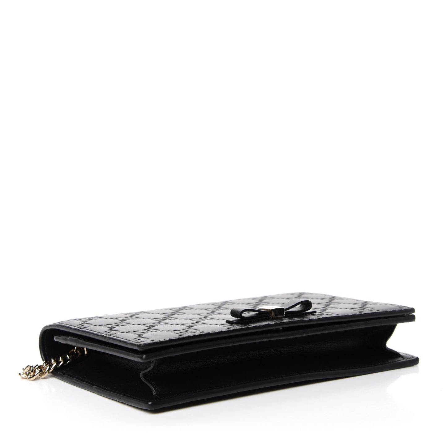 Guccissima Signature Bowy Chain Wallet Black
