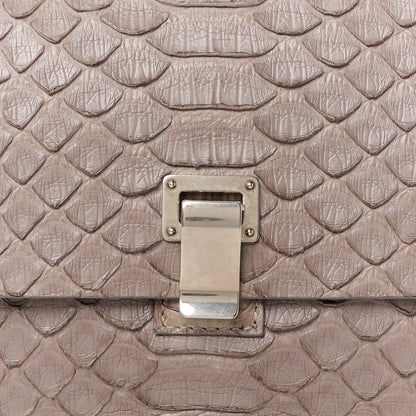 Proenza Schouler Snakeskin Small Lunch Bag Clutch Mushroom Ecru 10 of 13