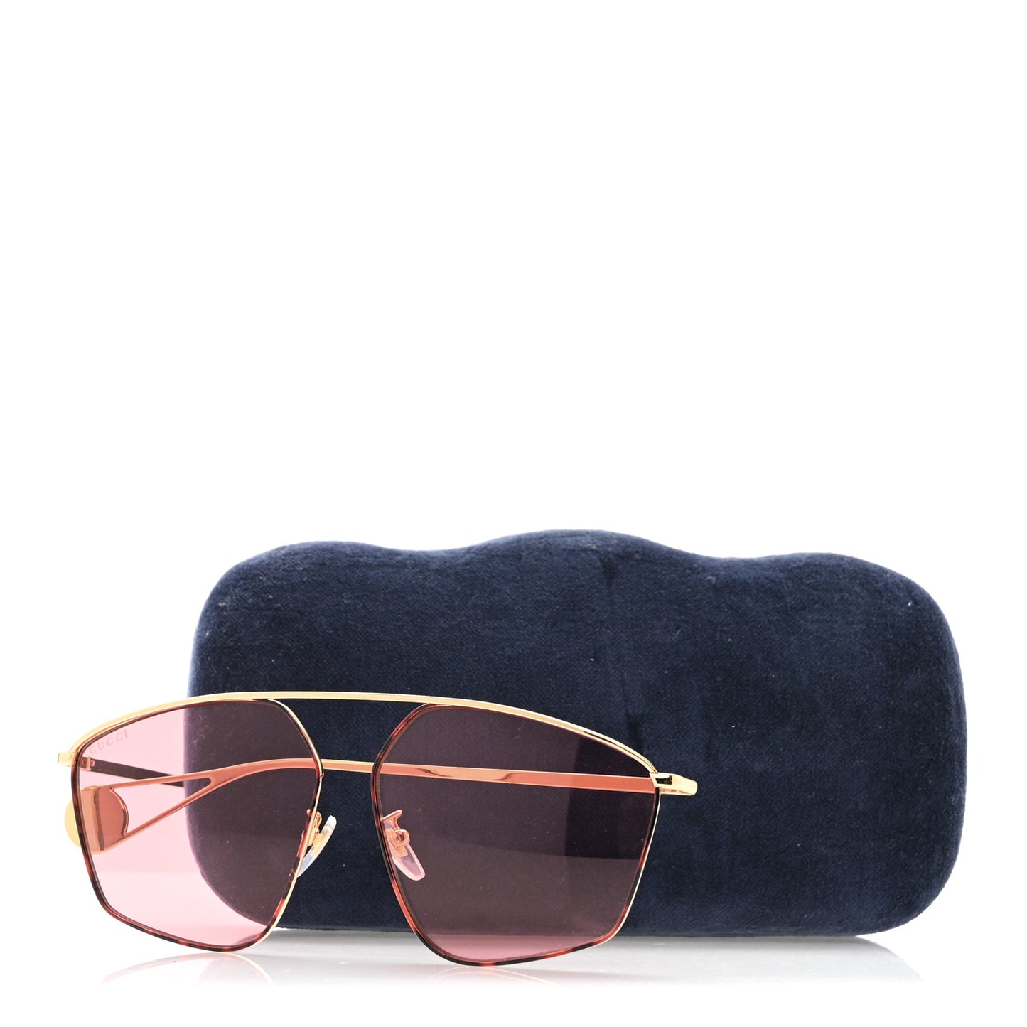 Square Frame GG0437SA Sunglasses Gold
