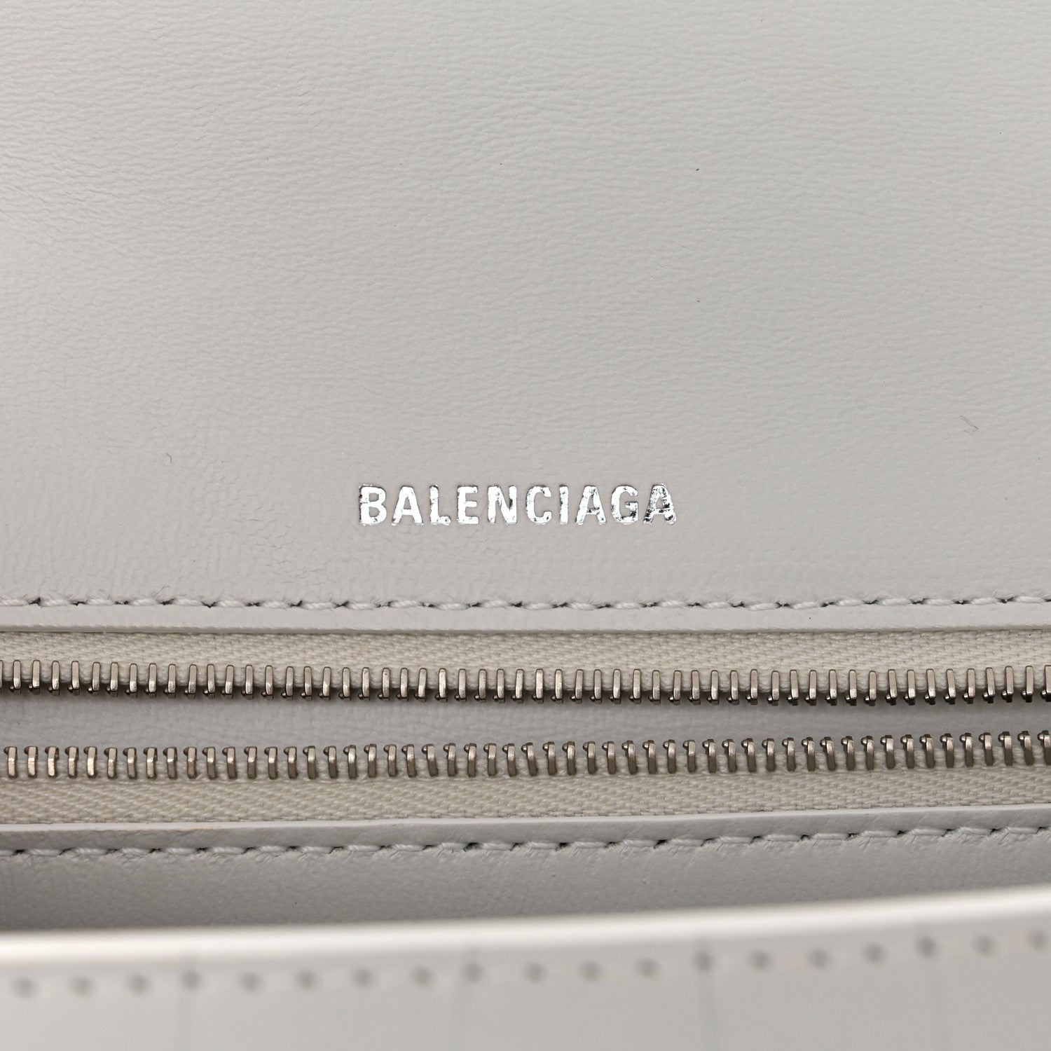 Balenciaga Shiny Calfskin Crocodile Embossed Small Hourglass Sling Shoulder Bag White 6 of 13