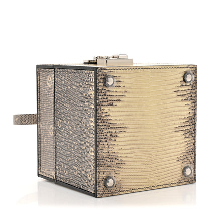 Moynat Lizard Mini Vanity Case Clutch Ivory 4 of 11