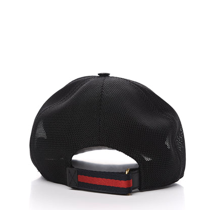 Gucci GG Supreme Monogram Fox Baseball Hat 59 Black 3 of 5
