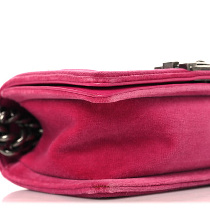 Chanel Velvet Quilted Small Boy Flap Pink 9 of 10