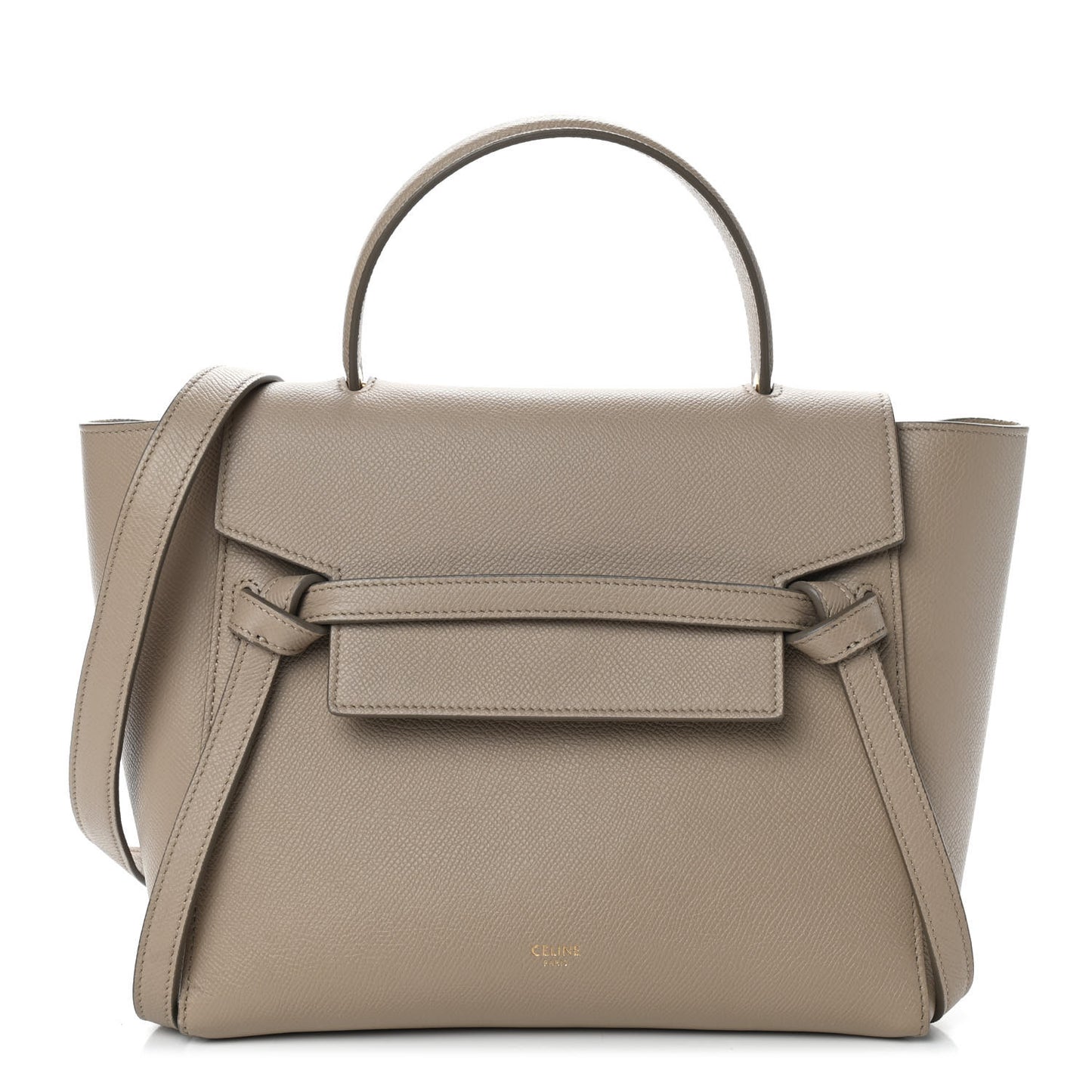 Grained Calfskin Mini Belt Bag Light Taupe