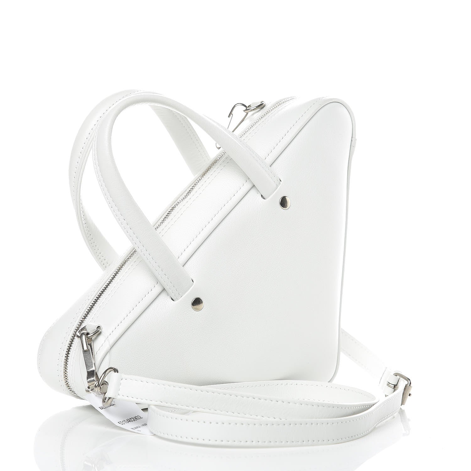 Balenciaga Calfskin XS Triangle Duffle White 3 of 8