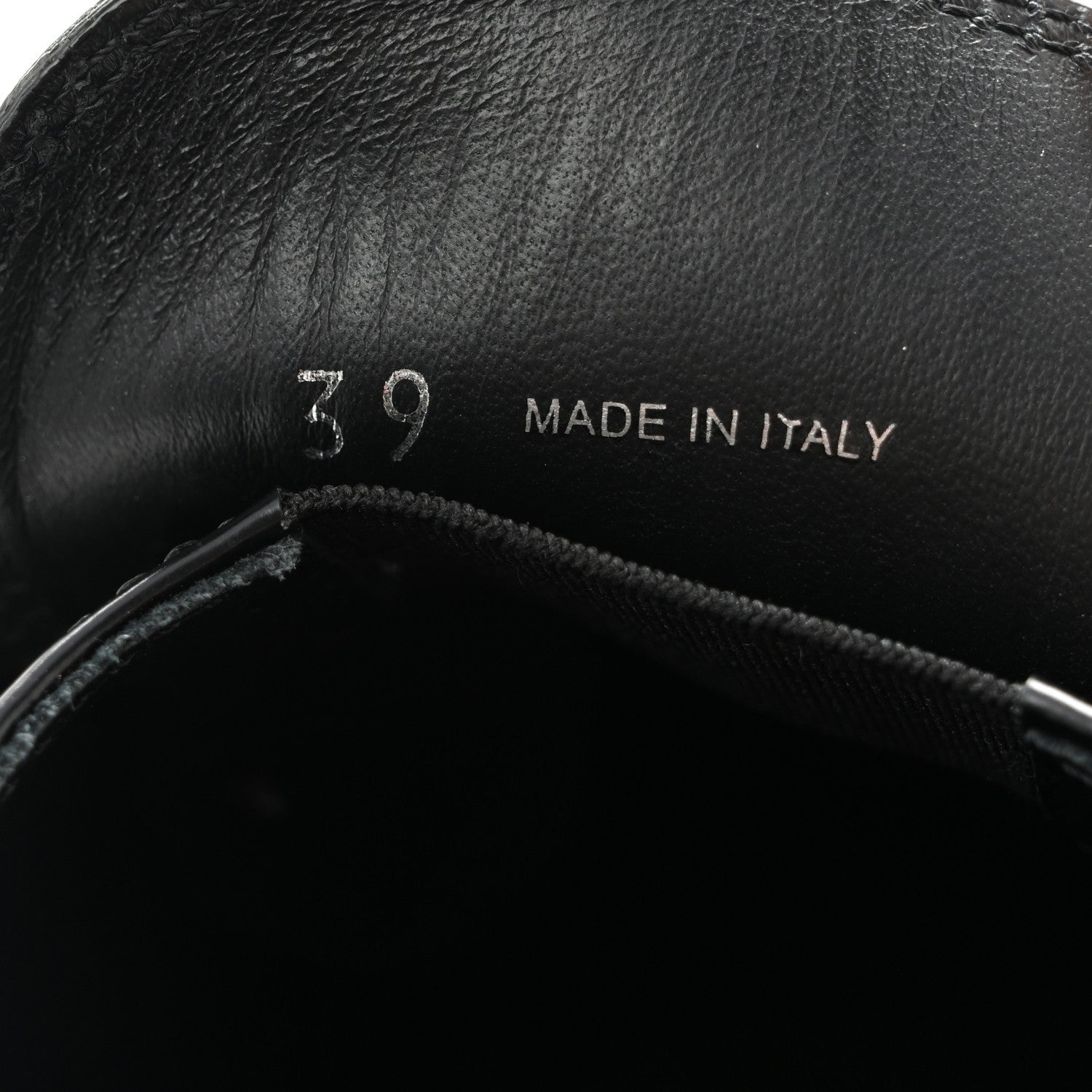 Prada Spazzolato Metal Triangle Logo 50mm Loafers 39 Black 9 of 10