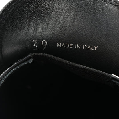 Prada Spazzolato Metal Triangle Logo 50mm Loafers 39 Black 9 of 10