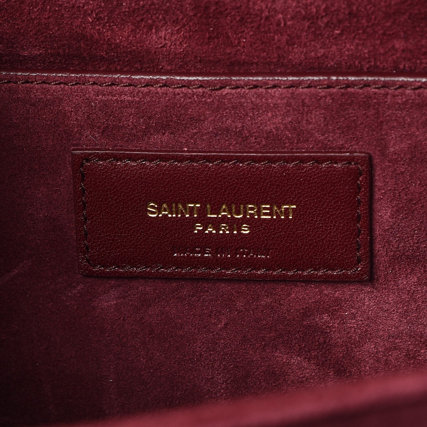 Saint Laurent Calfskin Crocodile Embossed Medium Bellechasse Satchel Rouge Legion 7 of 7