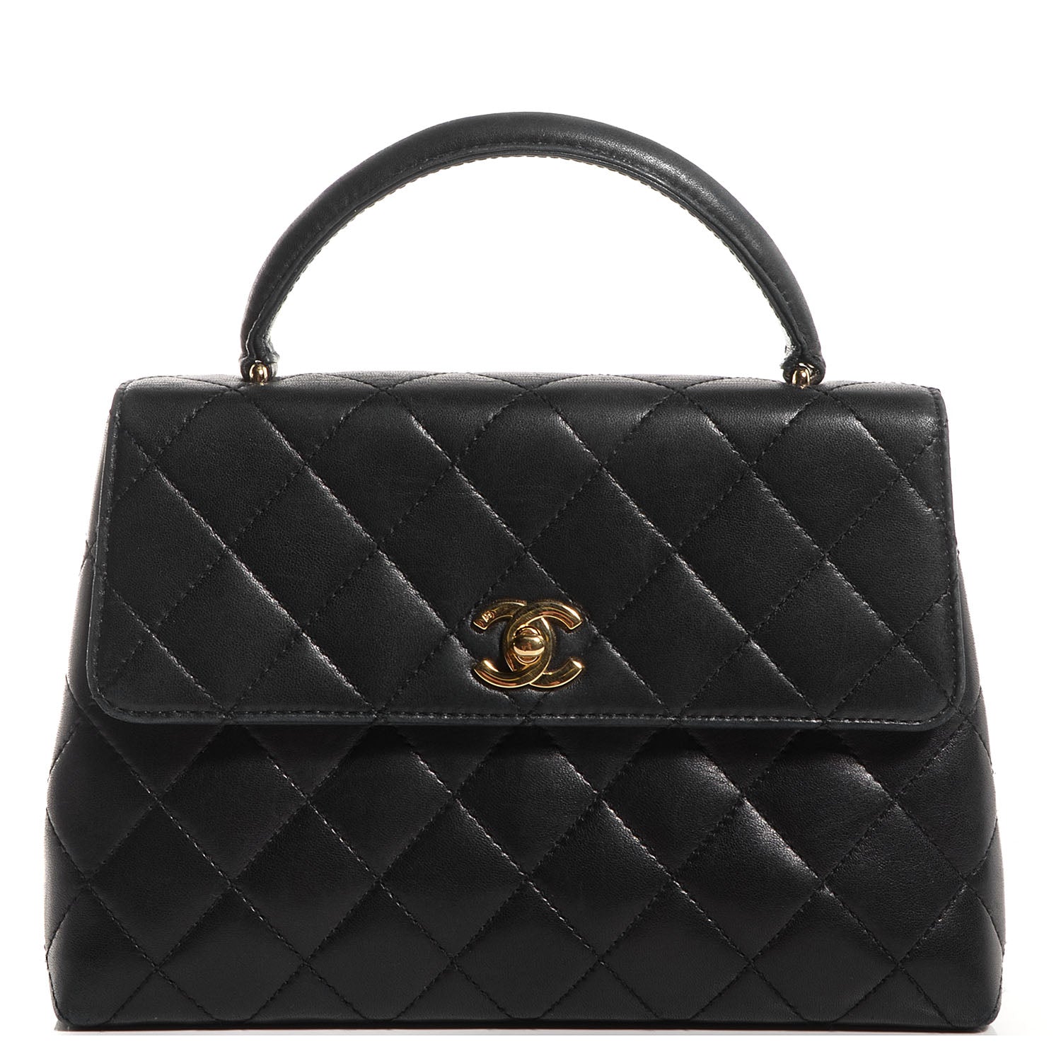 Chanel Lambskin Quilted Medium Kelly Flap Bag Black 1 of 8