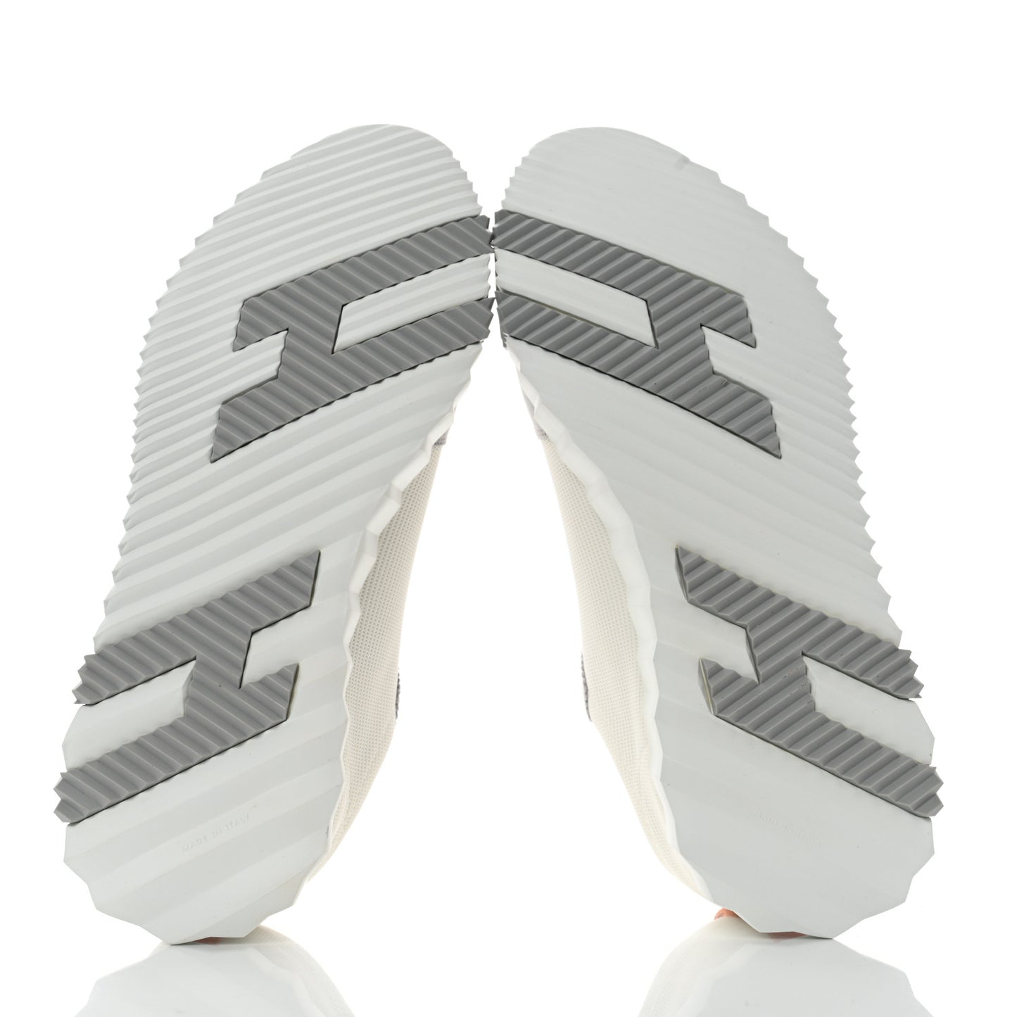 Technical Canvas Suede Goatskin Bouncing Sneakers 41 White Multicolor