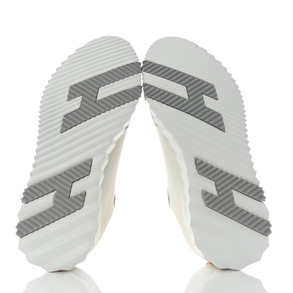 Hermes Technical Canvas Suede Goatskin Bouncing Sneakers 41 White Multicolor 5 of 8
