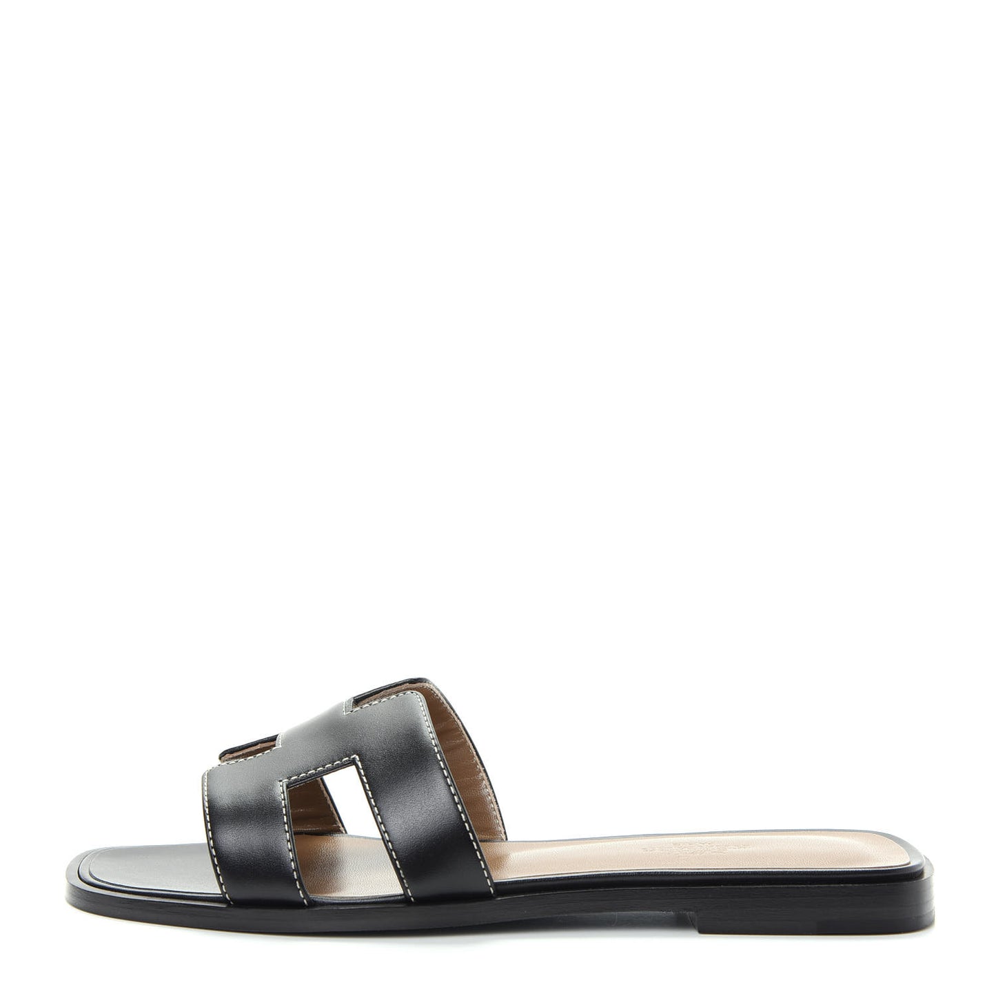 Box Calfskin Oran Sandals 37 Black