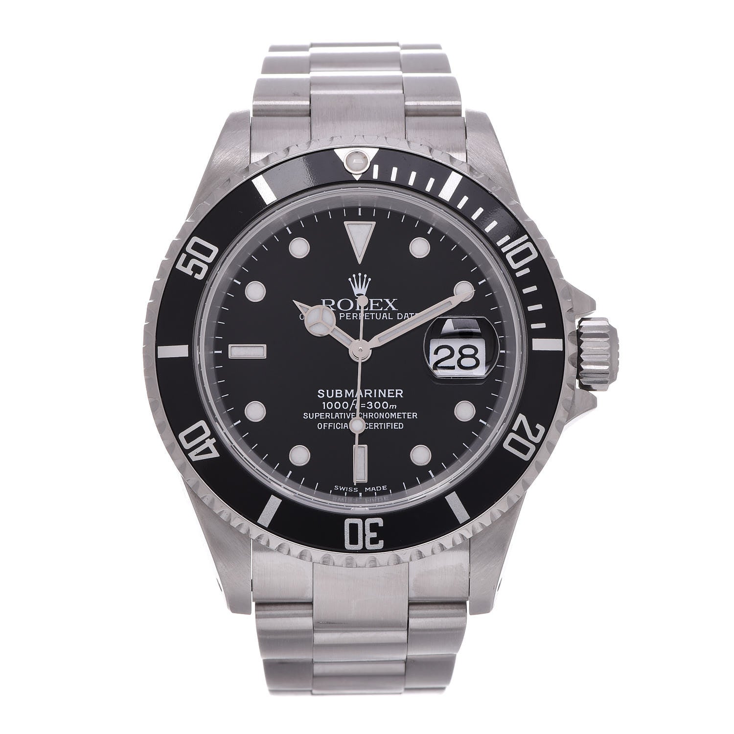 Rolex Stainless Steel 40mm Oyster Perpetual Submariner Date Watch Black 16610 1 of 7
