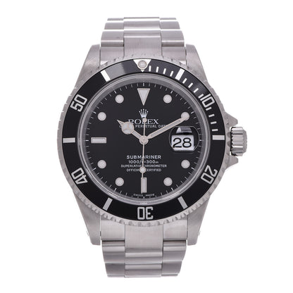Rolex Stainless Steel 40mm Oyster Perpetual Submariner Date Watch Black 16610 1 of 7
